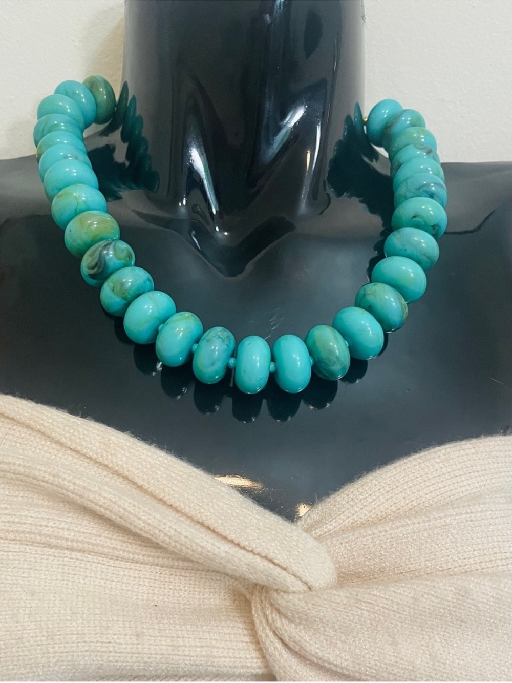 Mayamar Large Turquoise Bead Statement Necklace (NWT) - Picture 4 of 4